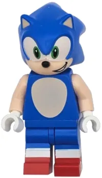 LEGO Sonic the Hedgehog - Light Nougat Face and Arms, Open Mouth Smile to Left minifigure