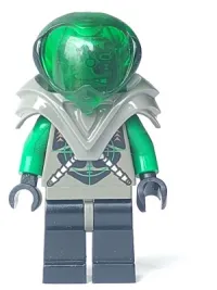 LEGO Insectoids Zotaxian Alien - Male, Gray and Green with Green Circuits and Silver Hoses, with Dark Gray Armor (Danny Longlegs / Corporal Steel) minifigure