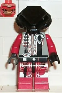 LEGO UFO Zotaxian Alien - Red Pilot with Plain Black Helmet (Chamon) minifigure