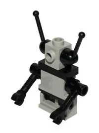 LEGO Classic Space Droid - Hinge Base, Light Gray with Black Arms and Antennae minifigure