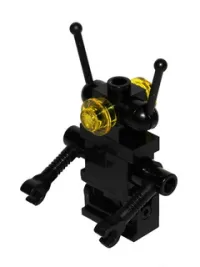 LEGO Classic Space Droid - Hinge Base, Black with Trans-Yellow Eyes minifigure
