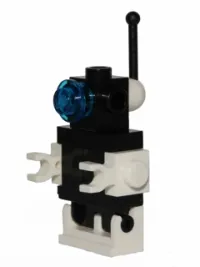 LEGO Futuron Droid, Black with White Base, Arms, and Antenna Base minifigure