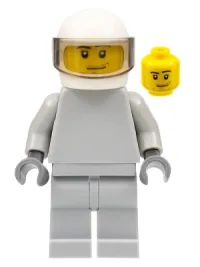 LEGO Star Justice Astronaut 1 - without Torso Sticker, Smirk and Stubble Beard minifigure