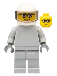 LEGO Star Justice Astronaut 2 - without Torso Sticker (glasses) minifigure