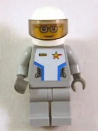 LEGO Star Justice Astronaut 2 - with Torso Sticker (glasses, gold badge) minifigure