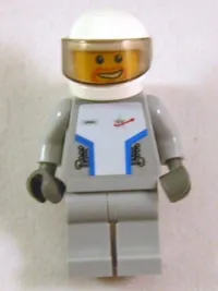 LEGO Star Justice Astronaut 3 - with Torso Sticker (Beard Around Mouth, Silver Badge) minifigure
