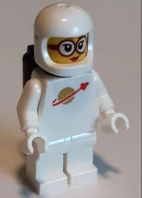 LEGO Classic Space - White with Black Air Tanks, Female, Glasses minifigure