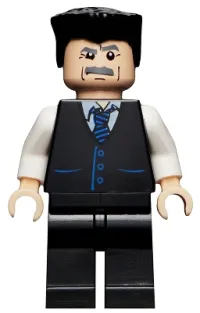 LEGO J. Jonah Jameson - Vest with Striped Tie, Flat Top Hair minifigure