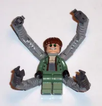 LEGO Dr. Octopus (Otto Octavius) / Doc Ock, Sand Green Jacket, Sand Green Legs, Clenched Teeth Smile - With Arms minifigure
