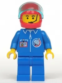 LEGO Launch Command - Crew, Red Helmet, Trans-Light Blue Visor minifigure