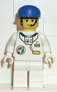 LEGO Space Port - Astronaut C1, White Legs, Blue Cap minifigure