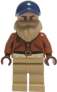 LEGO Chief Jim Hopper - Reddish Brown Coat, Dark Blue Cap, Dark Tan Beard minifigure