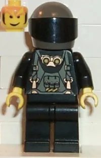 LEGO Boat Driver, Black with Dark Gray Helmet, Black Visor minifigure