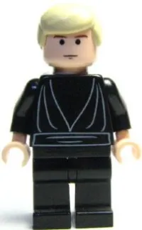 LEGO Luke Skywalker -  Light Nougat, Black Tunic minifigure