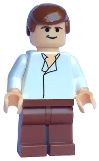 LEGO Han Solo - Light Nougat, White Shirt, Reddish Brown Legs minifigure