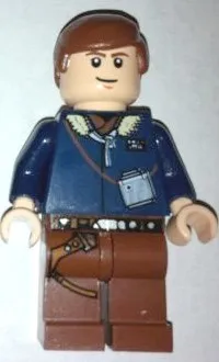 LEGO Han Solo - Light Nougat, Reddish Brown Legs with Holster (2010) minifigure