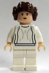 LEGO Princess Leia - Light Nougat, White Dress, Small Eyes minifigure