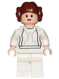 LEGO Princess Leia - Light Nougat, White Dress, Big Eyes minifigure