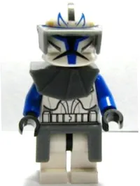 LEGO Clone Trooper Captain Rex, 501st Legion (Phase 1) - Dark Bluish Gray Visor, Large Eyes minifigure