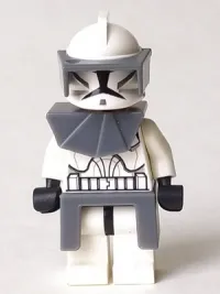 LEGO Clone Trooper (Phase 1) - Dark Bluish Gray Visor, Pauldron, and Kama, Large Eyes minifigure