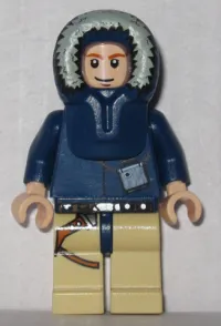 LEGO Han Solo - Light Nougat, Parka Hood, Tan Legs with Holster (2010) minifigure