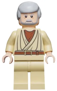 LEGO Obi-Wan Kenobi - Old, Light Nougat, White Pupils minifigure