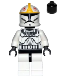 LEGO Clone Trooper Pilot (Phase 1) - Yellow Markings, Black Head minifigure