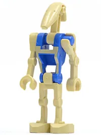 LEGO Battle Droid Pilot with Blue Torso with Tan Insignia and One Straight Arm minifigure