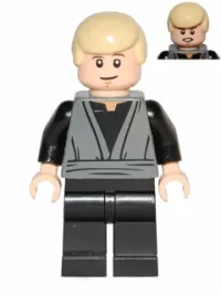 LEGO Luke Skywalker (Dark Bluish Gray Jedi Robe, Dual Sided Head) minifigure