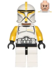 LEGO Clone Trooper Commander (Phase 1) - Yellow Arms, Scowl minifigure