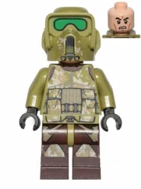 LEGO Clone Scout Trooper, 41st Elite Corps (Phase 2) - Kashyyyk Camouflage, Scowl minifigure