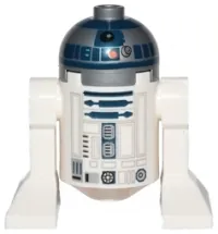 LEGO Astromech Droid, R2-D2, Flat Silver Head, Red Dots and Small Receptor minifigure