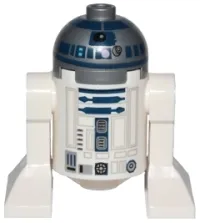 LEGO Astromech Droid, R2-D2, Flat Silver Head, Lavender Dots and Small Receptor minifigure
