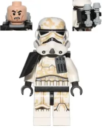 LEGO Sandtrooper - Black Pauldron, Ammo Pouch, Dirt Stains, Survival Backpack minifigure