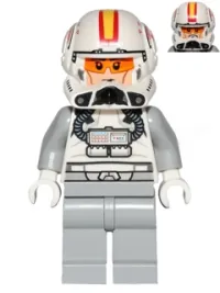 LEGO Clone Pilot, Episode 3 with Open Helmet Yellow and Red Markings minifigure