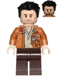 LEGO Poe Dameron (Medium Nougat Jacket, Hair) minifigure