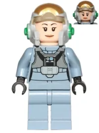 LEGO Rebel Pilot A-wing (Open Helmet, Sand Blue Jumpsuit, Female) minifigure