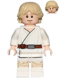 LEGO Luke Skywalker (Tatooine, White Legs, Stern / Smile Face Print) minifigure