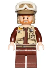 LEGO Rebel Trooper, Goggles, Dark Tan Helmet, Brown Beard (Corporal Rostok) minifigure