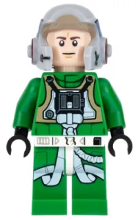 LEGO Rebel Pilot A-wing (Open Helmet, Green Jumpsuit) minifigure