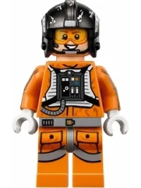 LEGO Snowspeeder Pilot Zev Senesca - Pearl Dark Gray Helmet minifigure