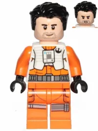 LEGO Poe Dameron (Pilot Jumpsuit without Belts and Pipe, Hair) minifigure