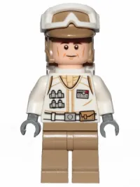 LEGO Hoth Rebel Trooper White Uniform, Dark Tan Legs, Backpack (Cheek Lines) minifigure