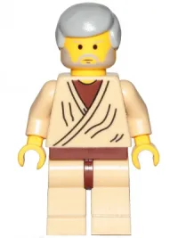 LEGO Obi-Wan Kenobi (Old with Light Bluish Gray Hair - 20th Anniversary Torso) minifigure