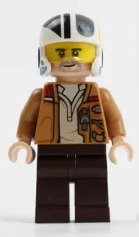 LEGO Poe Dameron (Medium Nougat Jacket, Helmet) minifigure