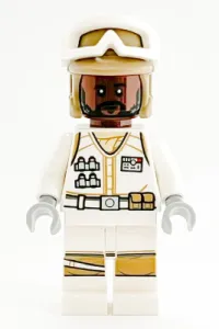 LEGO Hoth Rebel Trooper White Uniform, Dark Tan Helmet, Reddish Brown Head minifigure