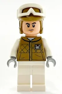 LEGO Hoth Rebel Trooper Dark Tan Uniform and Helmet, White Legs minifigure