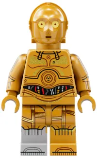 LEGO C-3PO - Molded Light Bluish Gray Right Foot, Printed Arms minifigure