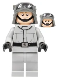 LEGO Imperial AT-ST Driver (Helmet with Molded Goggles, Light Bluish Gray Jumpsuit, Plain Legs) minifigure