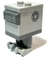 LEGO Gonk Droid (GNK Power Droid), Light Bluish Gray Body and Feet, Imperial Logo minifigure